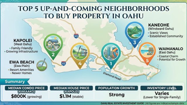 Best places to buy property in Oahu