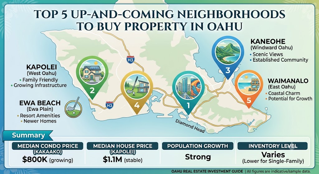 Best places to buy property in Oahu